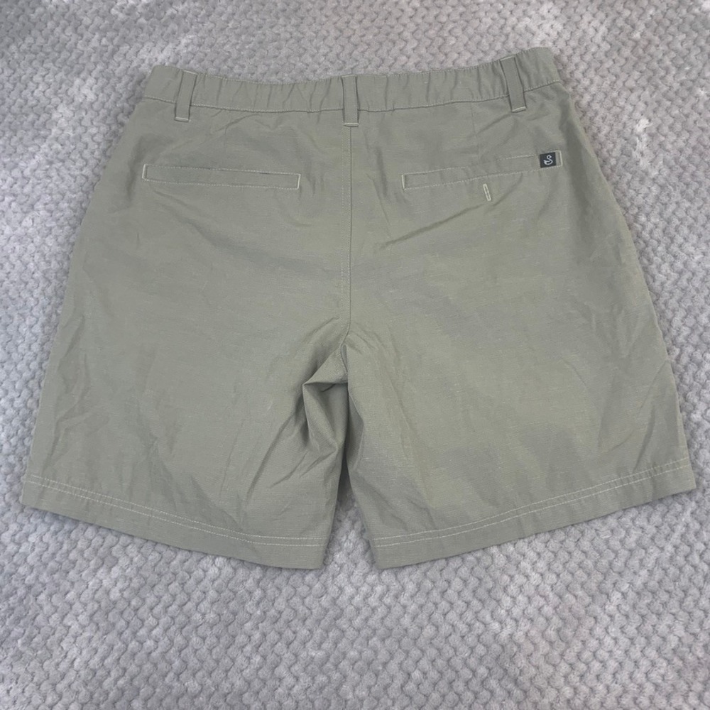 Swannies Golf Shorts Mens 34 Olive Green Performance Stretch Flat Front - Picture 8 of 10